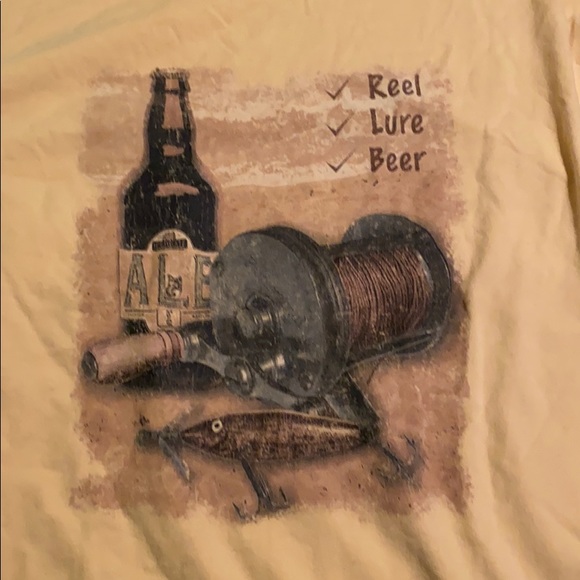 Fisherman’s Heavy cotton light yellow long sleeve T-shirt CLOSET CLEAR OUT - Picture 5 of 5